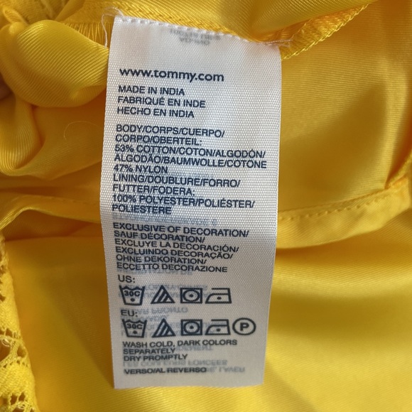 Tommy Hilfiger Sunshine Yellow Lace Dress - Picture 13 of 14